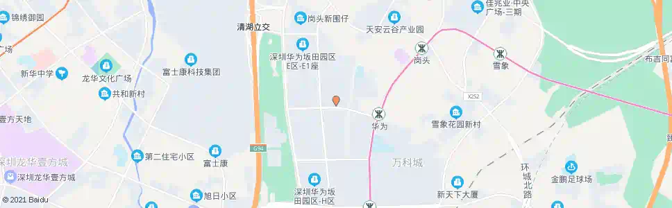 深圳坂田华为基地南门_公交站地图_深圳公交_妙搜公交查询2025