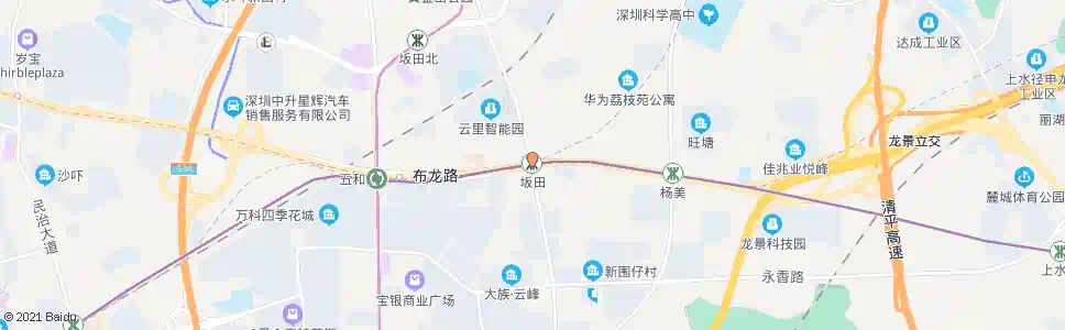 深圳坂田地铁站_公交站地图_深圳公交_妙搜公交查询2025