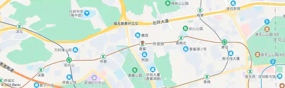 深圳香蜜站_公交站地图_深圳公交_妙搜公交查询2025