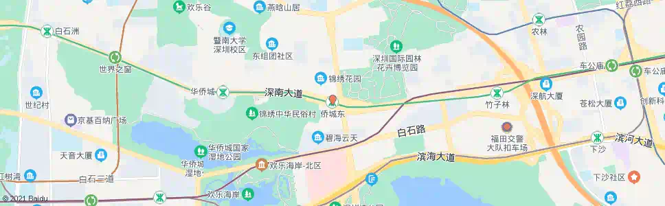 深圳侨城东站_公交站地图_深圳公交_妙搜公交查询2025
