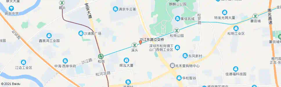深圳松岗人民医院南_公交站地图_深圳公交_妙搜公交查询2025