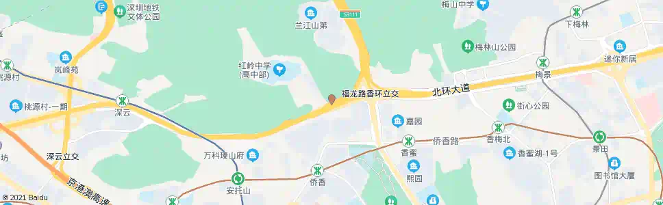 深圳北环香梅立交_公交站地图_深圳公交_妙搜公交查询2025