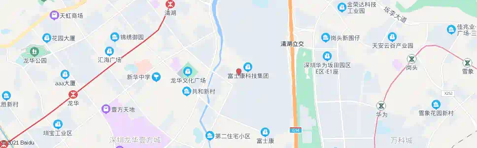 深圳富士康西二门总站_公交站地图_深圳公交_妙搜公交查询2025