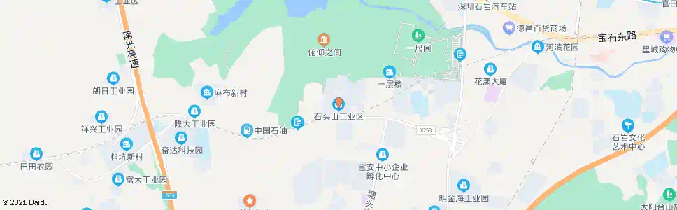 深圳石头山工业区_公交站地图_深圳公交_妙搜公交查询2025