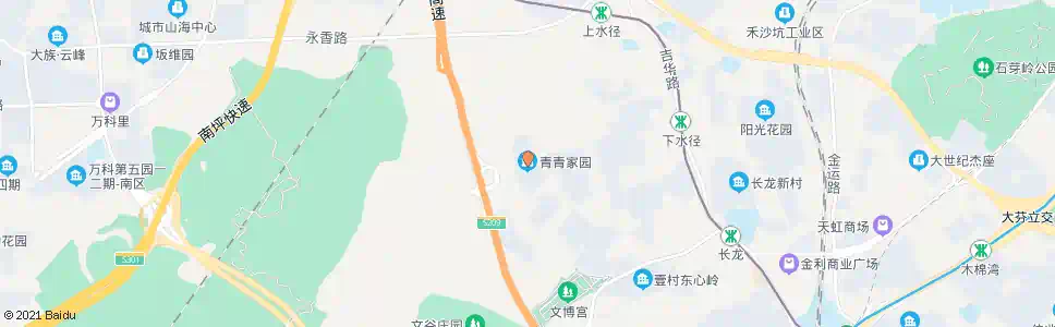 深圳青青家园_公交站地图_深圳公交_妙搜公交查询2025