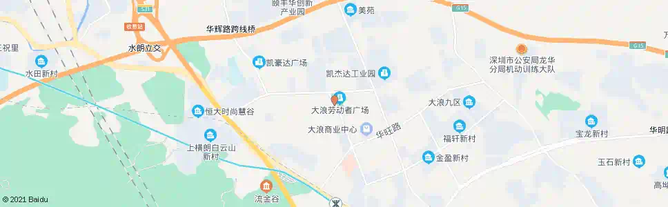 深圳大浪劳动者广场_公交站地图_深圳公交_妙搜公交查询2025