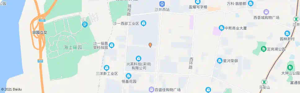 深圳沙一万安工业区_公交站地图_深圳公交_妙搜公交查询2025