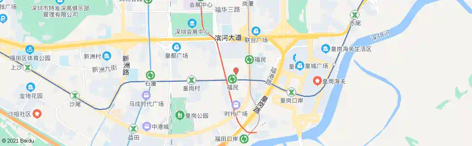 深圳福民地铁站_公交站地图_深圳公交_妙搜公交查询2025