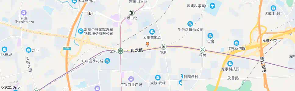 深圳坂田医院_公交站地图_深圳公交_妙搜公交查询2025