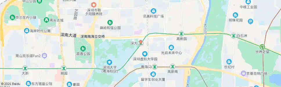 深圳深大北门1_公交站地图_深圳公交_妙搜公交查询2025
