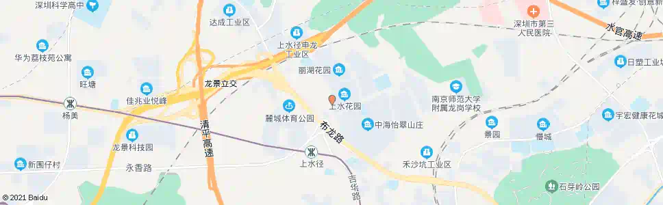 深圳上水花园_公交站地图_深圳公交_妙搜公交查询2025