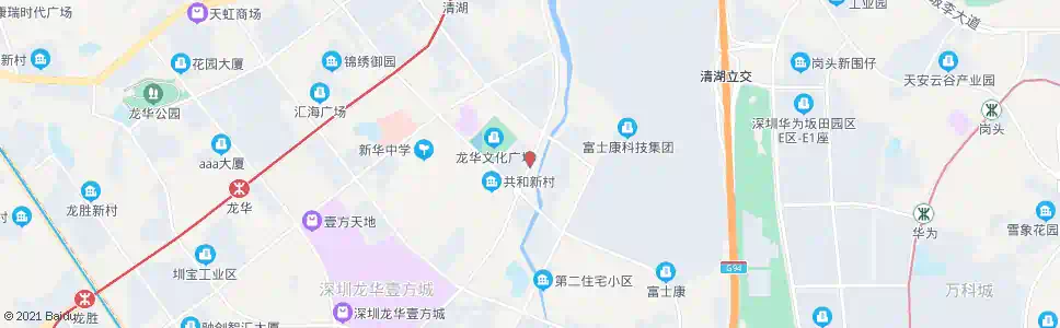 深圳龙华文化广场东_公交站地图_深圳公交_妙搜公交查询2025