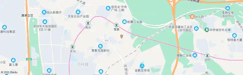 深圳坂田雪象村总站_公交站地图_深圳公交_妙搜公交查询2025