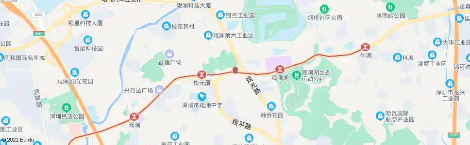 深圳松元市场_公交站地图_深圳公交_妙搜公交查询2025