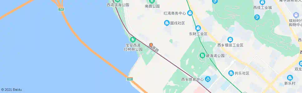 深圳固戍海滨新村_公交站地图_深圳公交_妙搜公交查询2025