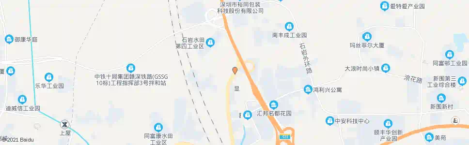 深圳水田工业区_公交站地图_深圳公交_妙搜公交查询2025