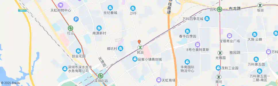 深圳沙元埔_公交站地图_深圳公交_妙搜公交查询2025