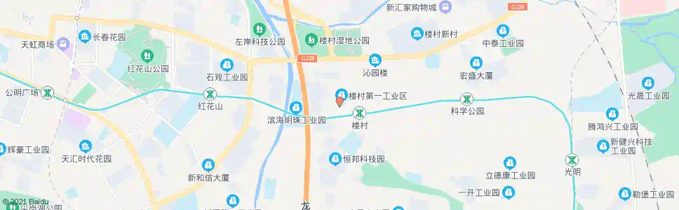 深圳楼村一工业区_公交站地图_深圳公交_妙搜公交查询2025