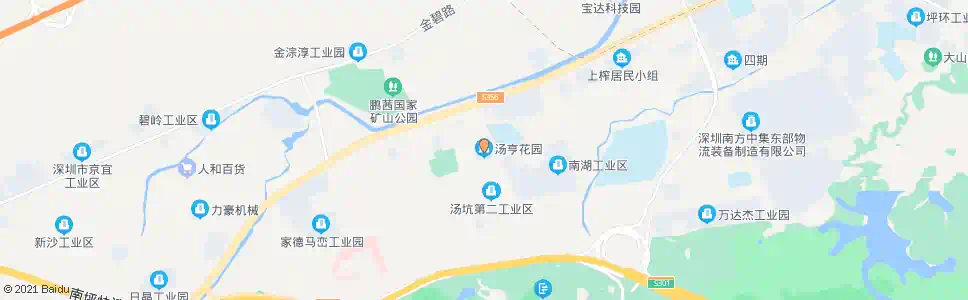 深圳汤坑花园_公交站地图_深圳公交_妙搜公交查询2025