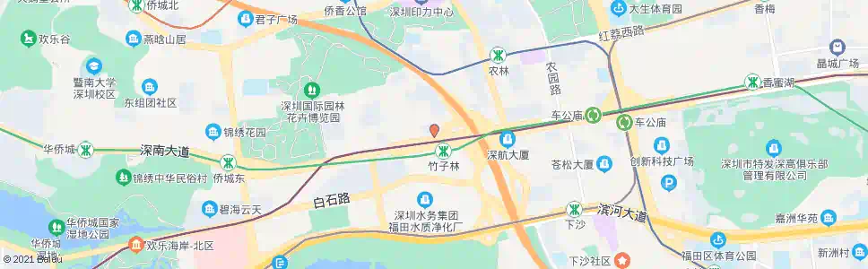 深圳竹子林2_公交站地图_深圳公交_妙搜公交查询2025