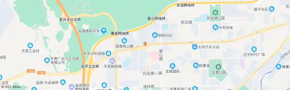 深圳爱地花园_公交站地图_深圳公交_妙搜公交查询2025