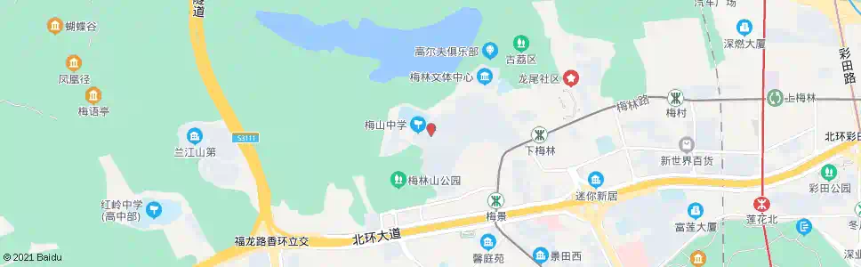 深圳梅山中学_公交站地图_深圳公交_妙搜公交查询2025