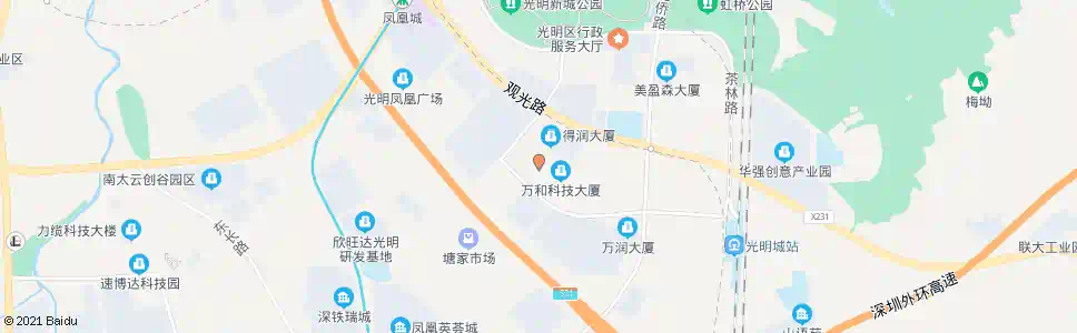 深圳汇业科技园_公交站地图_深圳公交_妙搜公交查询2025