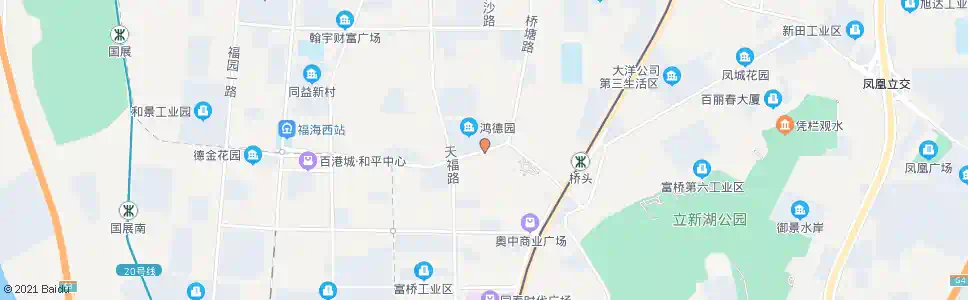 深圳桥头鸿德园_公交站地图_深圳公交_妙搜公交查询2025