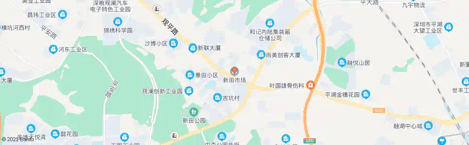 深圳新田市场2_公交站地图_深圳公交_妙搜公交查询2025