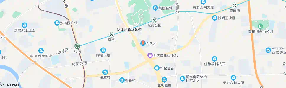 深圳东风村_公交站地图_深圳公交_妙搜公交查询2025
