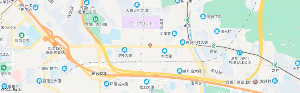 深圳茶光石鼓路口_公交站地图_深圳公交_妙搜公交查询2025
