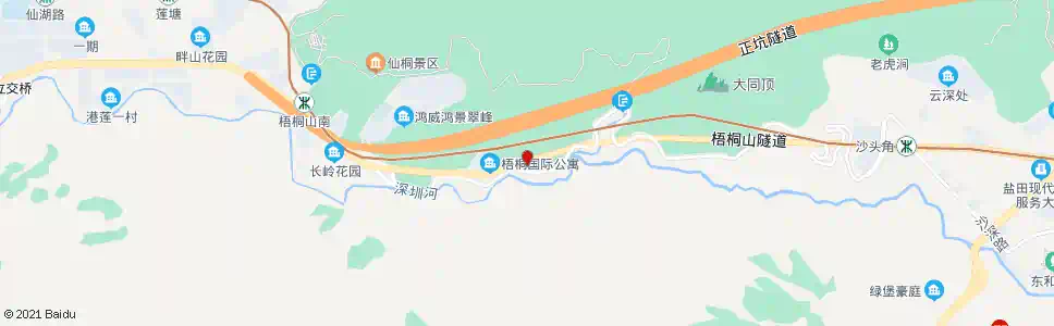 深圳梧桐山隧道_公交站地图_深圳公交_妙搜公交查询2025