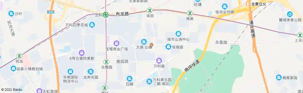 深圳坂田旭景佳园总站_公交站地图_深圳公交_妙搜公交查询2025