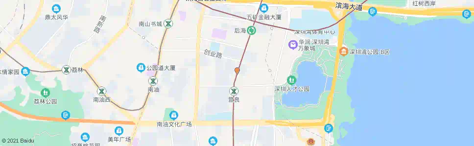 深圳后海滨登良路口_公交站地图_深圳公交_妙搜公交查询2025