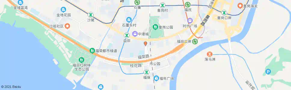 深圳益田花园西1_公交站地图_深圳公交_妙搜公交查询2025
