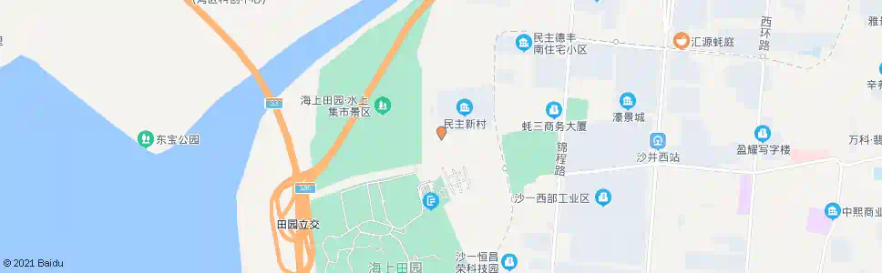 深圳民主新村_公交站地图_深圳公交_妙搜公交查询2025