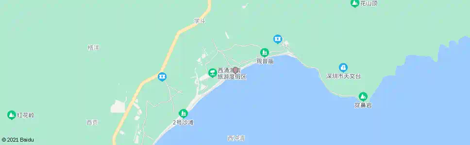 深圳海滨浴场3_公交站地图_深圳公交_妙搜公交查询2025