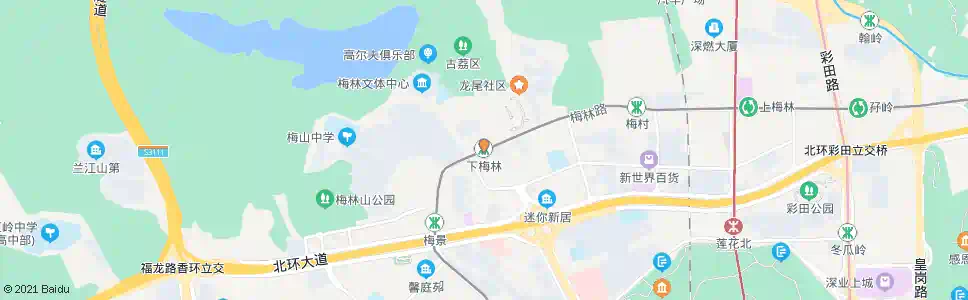 深圳下梅林站_公交站地图_深圳公交_妙搜公交查询2025