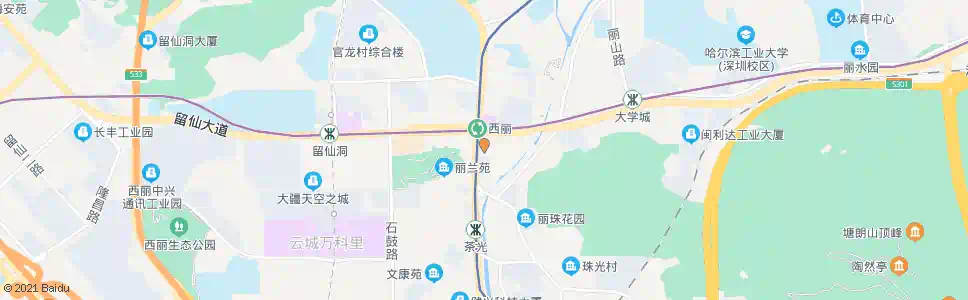 深圳西丽法庭2_公交站地图_深圳公交_妙搜公交查询2025