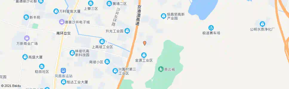深圳洪田工业区_公交站地图_深圳公交_妙搜公交查询2025