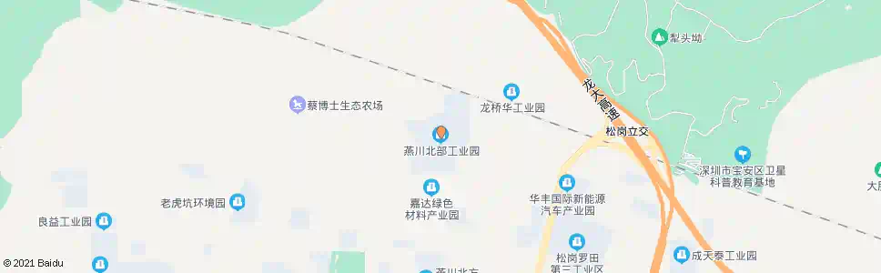 深圳燕川北部工业园_公交站地图_深圳公交_妙搜公交查询2025