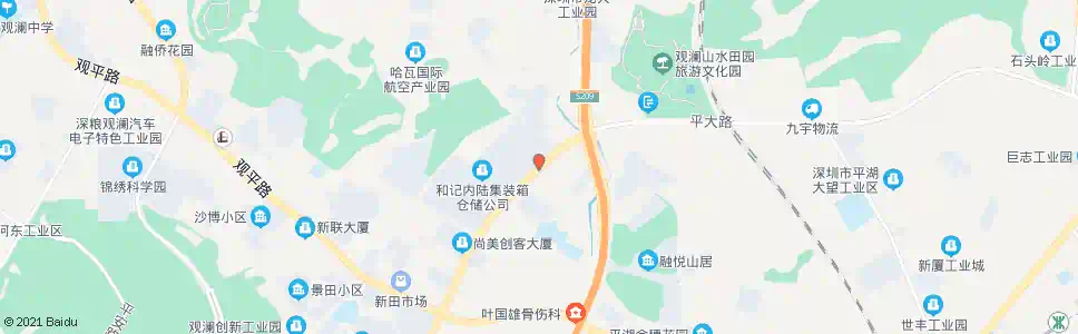 深圳华侨山庄_公交站地图_深圳公交_妙搜公交查询2025