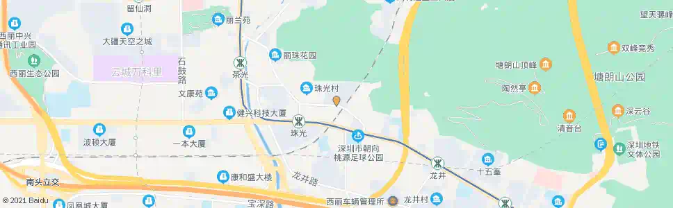 深圳珠光村1_公交站地图_深圳公交_妙搜公交查询2025
