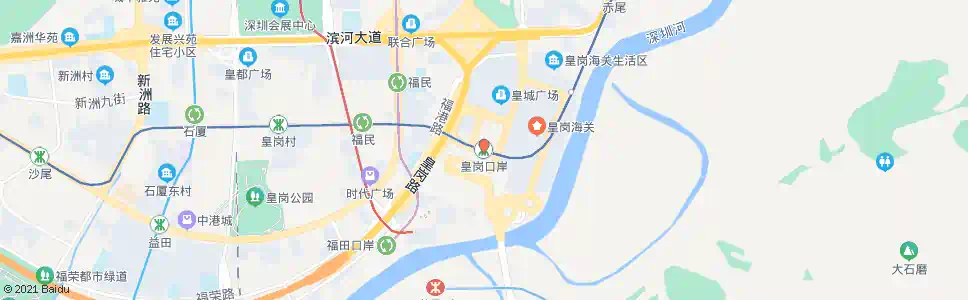 深圳皇岗口岸站_公交站地图_深圳公交_妙搜公交查询2025