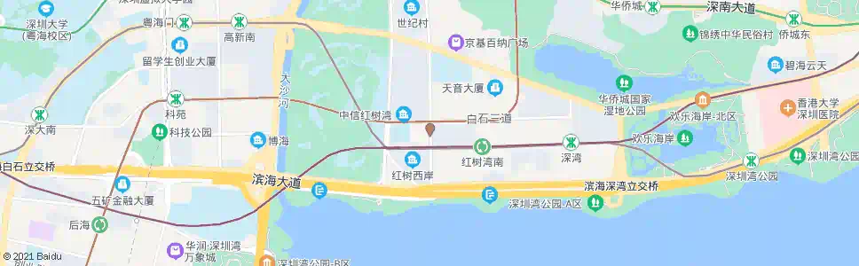 深圳红树西岸_公交站地图_深圳公交_妙搜公交查询2025