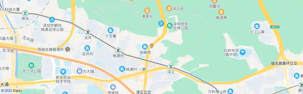 深圳香瑞园_公交站地图_深圳公交_妙搜公交查询2025