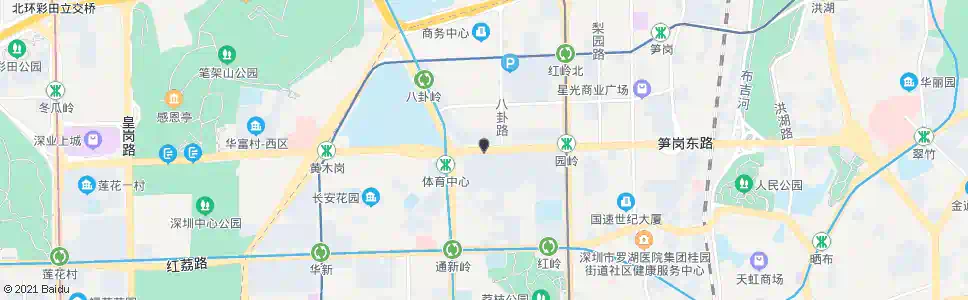 深圳笋岗八卦路口1_公交站地图_深圳公交_妙搜公交查询2025