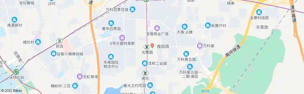 深圳雅园路口_公交站地图_深圳公交_妙搜公交查询2025