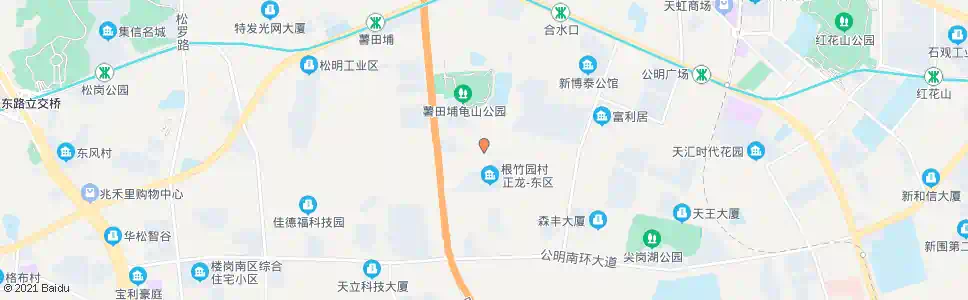 深圳根竹园村路口_公交站地图_深圳公交_妙搜公交查询2025