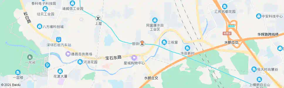 深圳官田工业区_公交站地图_深圳公交_妙搜公交查询2025